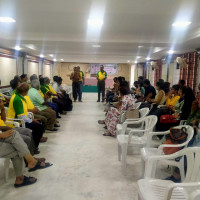 Selvakumar Immediate Past President & Advisor addressing the students